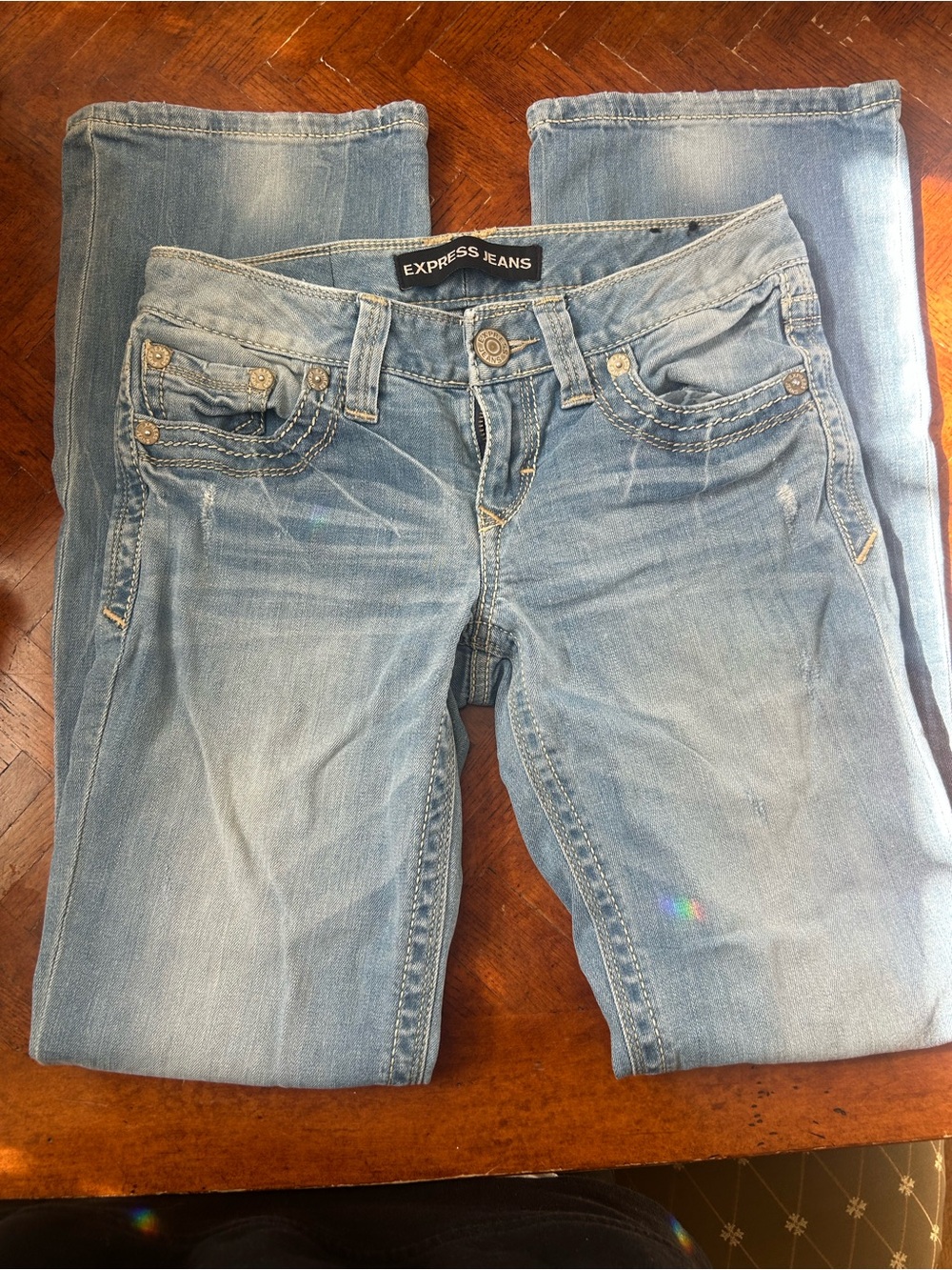Women’s Light Blue Bootcut Jeans, Size 0